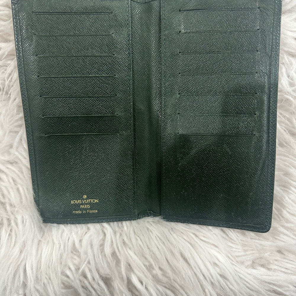 Louis Vuitton Dark Green Leather Wallet